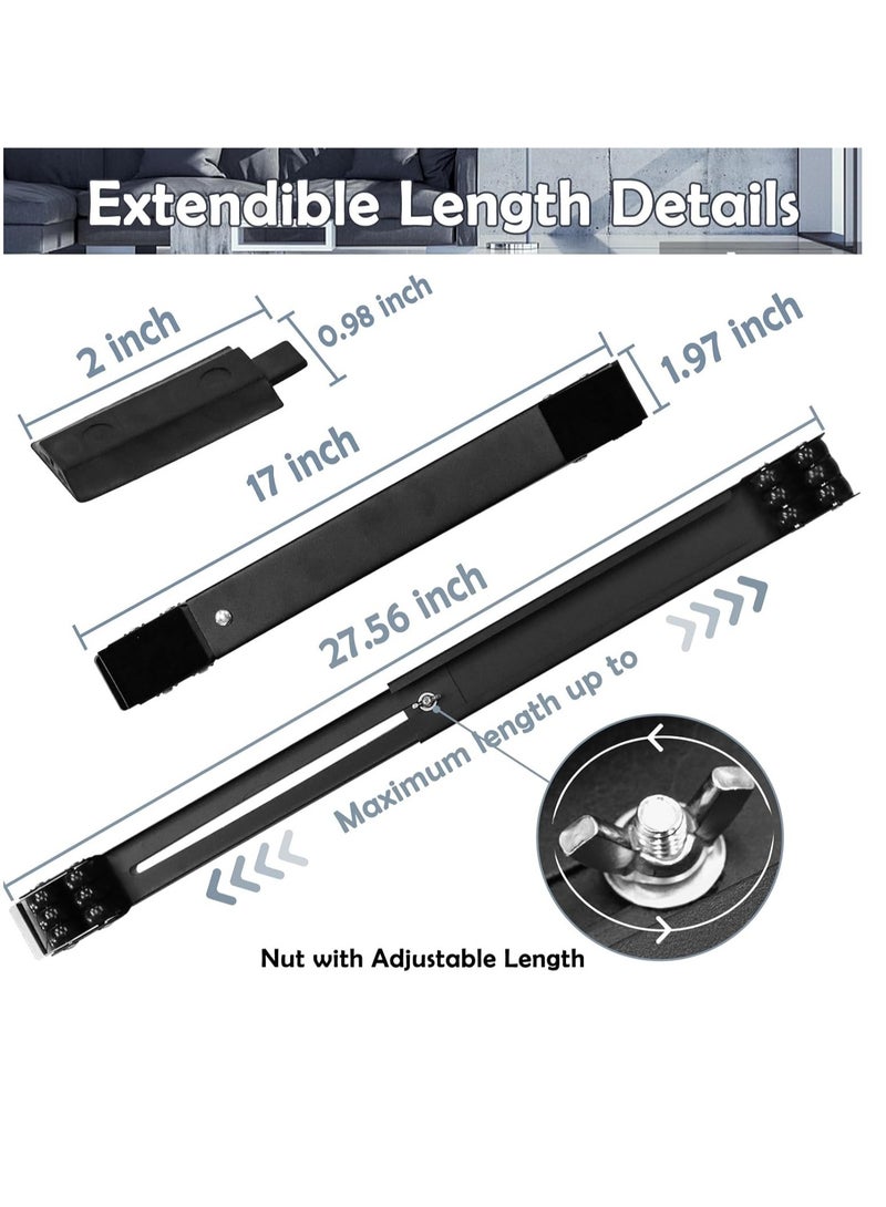 NEW Extendable Furniture Appliance Rollers with 24 Rollers & Brake, Heavy Duty Mover Tool for Washing Machines, Dryers, Refrigerators – Supports Up to 660 lbs, Black - Image 2