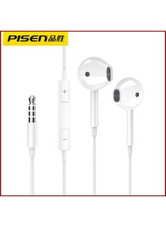 Generic Pinsheng Semi-in-ear Headset Wired For Huawei Apple Android 3.5mm Cable With Microphone Round Hole Noise Reduction Game-Color:AP01 (offline Version) Black  - Image 2