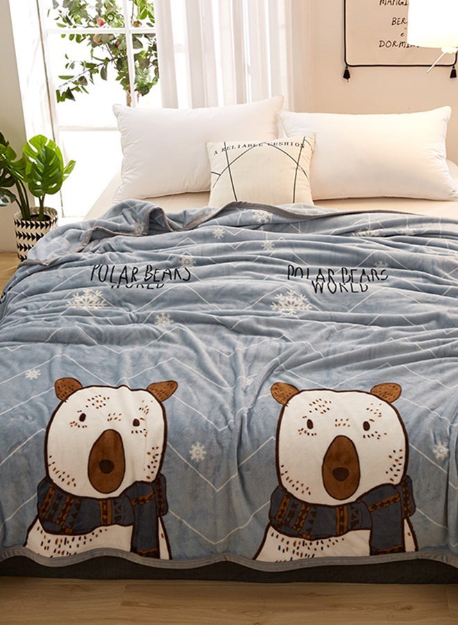 نيبمينينت Soft Cartoon Pattern Warm Bed Blanket Cotton Multicolour 120x200centimeter - Image 2
