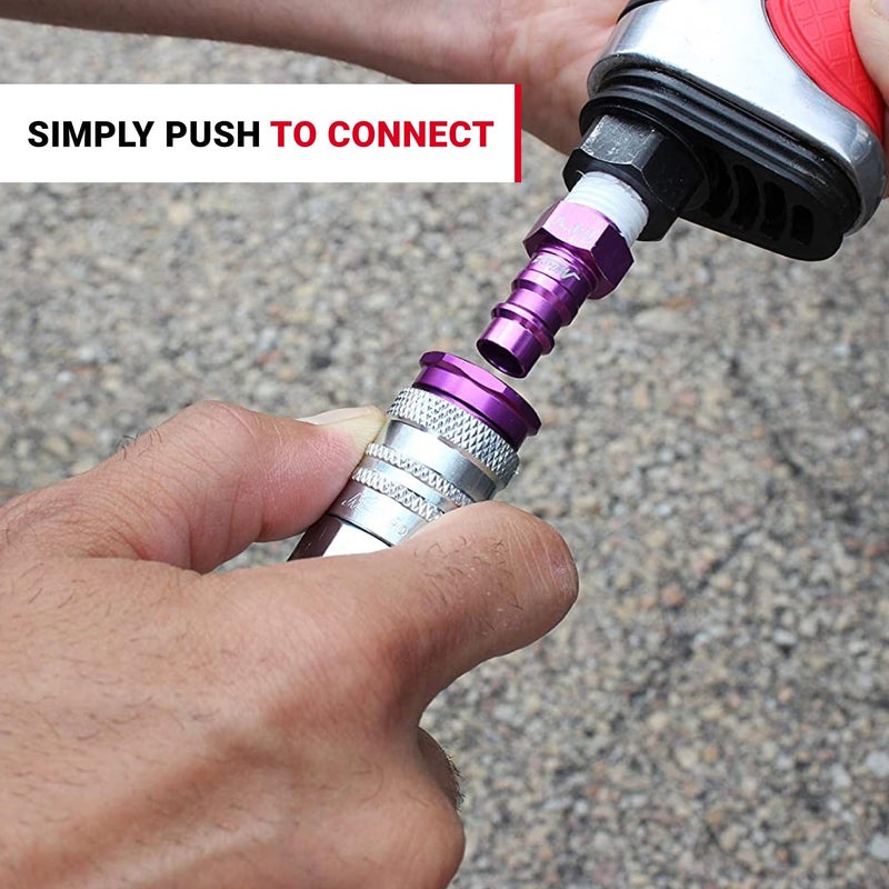 Milton 764VC ColorFit HighFlowPRO Couplers, V-style Purple, 1/4" NPT Female, Box of 10 - Image 4