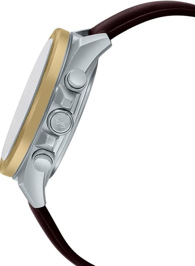 Casio EDIFICE Men, Smartphone Link, Black Dial, Digital Analog, Solar Powered, Genuine Leather Band,Gold Ion plated Bezel - ECB-900GL-1ADR - Image 4