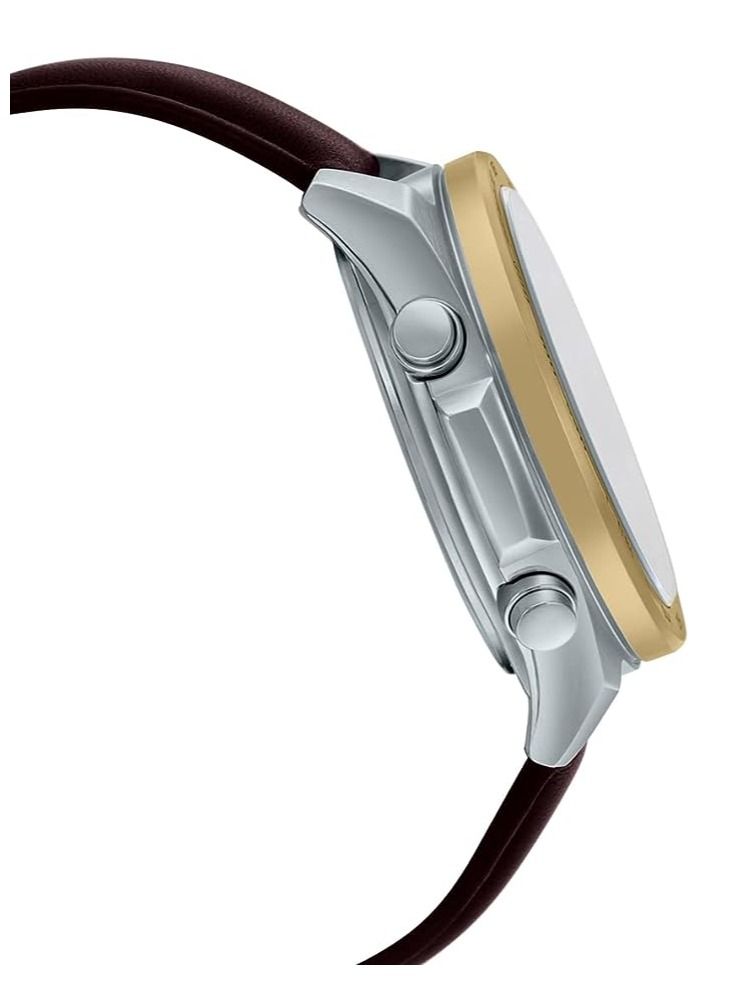 Casio EDIFICE Men, Smartphone Link, Black Dial, Digital Analog, Solar Powered, Genuine Leather Band,Gold Ion plated Bezel - ECB-900GL-1ADR - Image 5