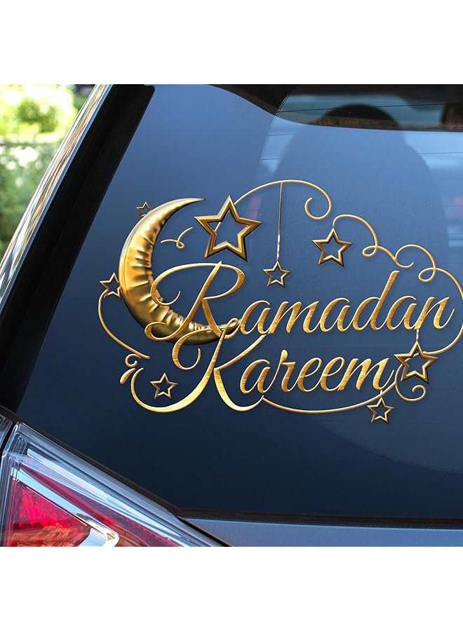 إيروريكس ملصقات النوافذ وملصقات نوافذ رمضان وملصقات الحائط وديكورات المنازل بتصميمات القمر والنجوم وملصقات البلاط وملصقات الزجاج وملصقات النوافذ ذات الوجهين المرئية - Image 3