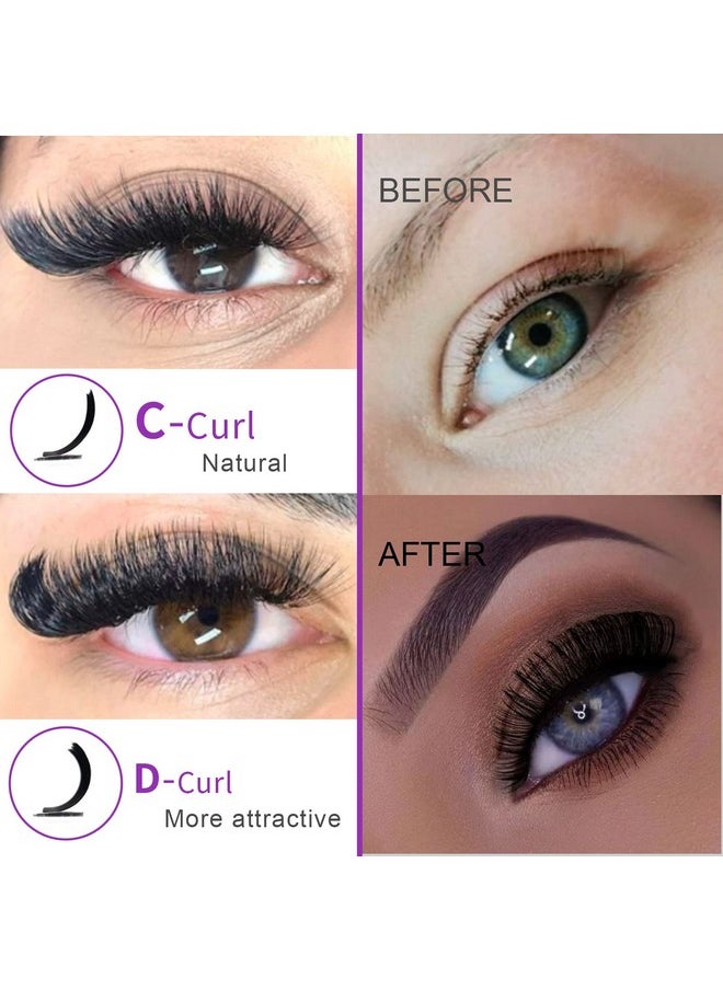 royaomis - 10Pairs 3D Russian, D Curl Lash Strips, 15Mm Wispy Fake Lashes That Look Like Extensions, Natural False Lashes Mink - Image 1