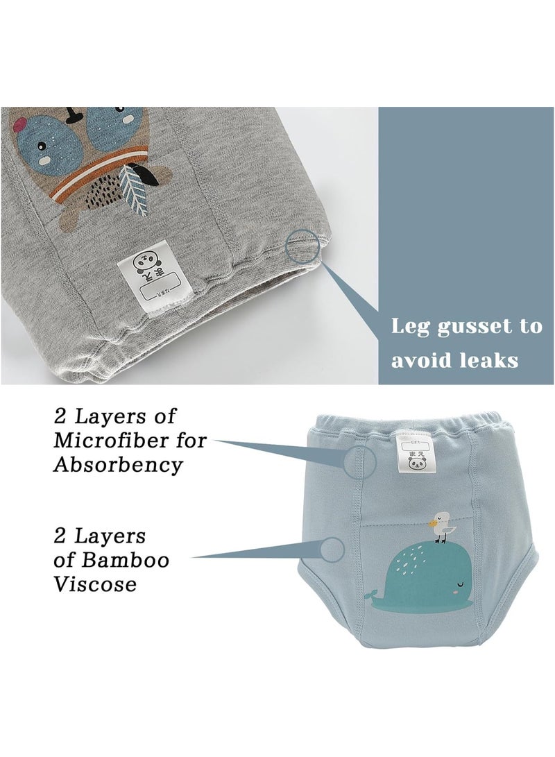 4Pcs Baby Potty Training Pants,Toddler Training Underwear for 2-4 Years Boy and Girls Strong Absorbent Cotton Training Pants - Image 2