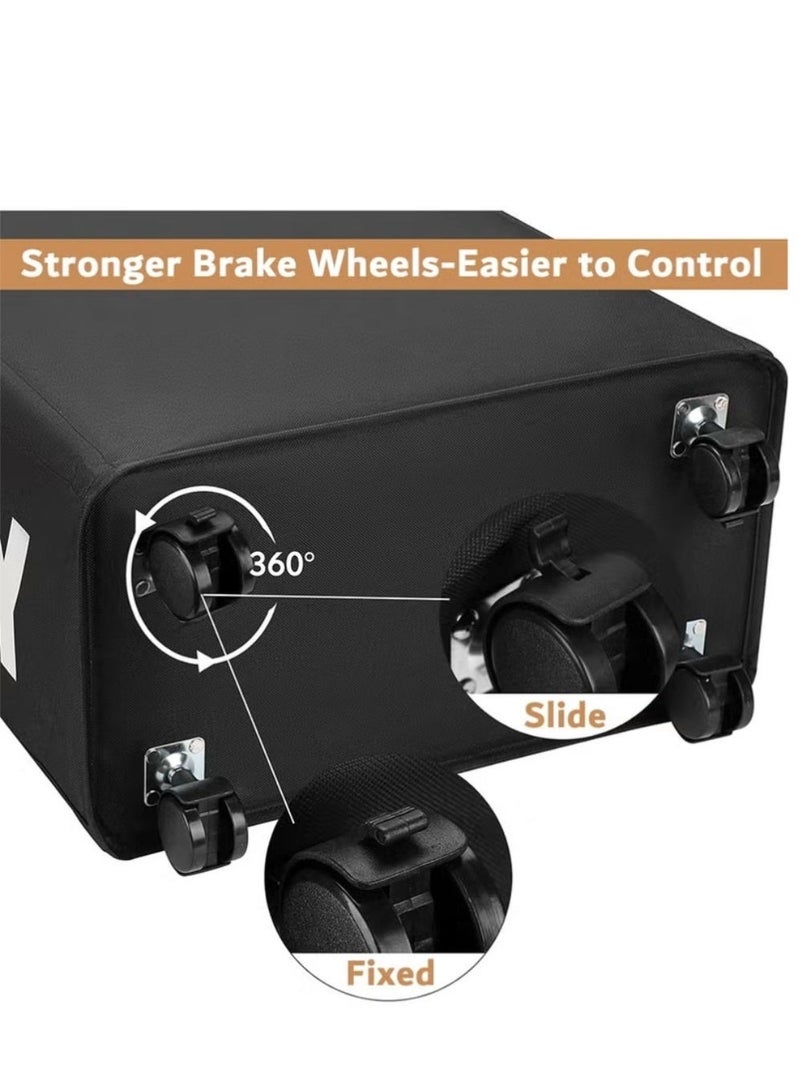 Laundry Basket, Laundry Hamper with Wheels, Collapsible Laundry Hamper for Bedroom, Bathroom, Living Room(Black) - Image 5