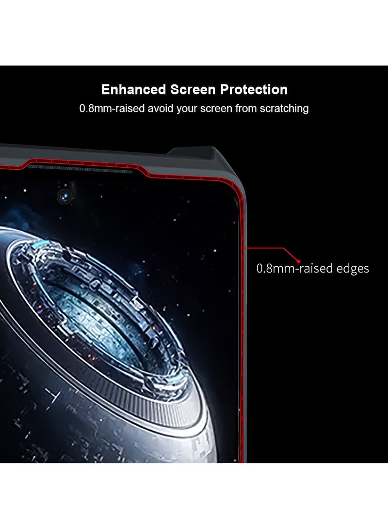 إكسوند جراب لهاتف Infinix GT20 Pro، غطاء حماية لعدسة الكاميرا، جراب هاتف محمول مقاوم للصدمات ومقاوم للاصفرار مصنوع من مادة TPU، جراب واقٍ رفيع (أسود شفاف) - Image 2