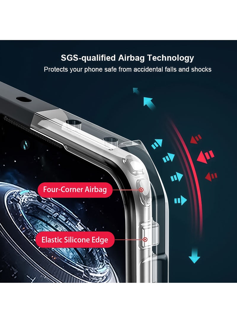 إكسوند جراب لهاتف Infinix GT20 Pro، غطاء حماية لعدسة الكاميرا، جراب هاتف محمول مقاوم للصدمات ومقاوم للاصفرار مصنوع من مادة TPU، جراب واقٍ رفيع (أسود شفاف) - Image 3