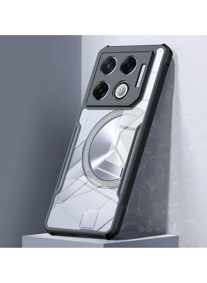 إكسوند جراب لهاتف Infinix GT20 Pro، غطاء حماية لعدسة الكاميرا، جراب هاتف محمول مقاوم للصدمات ومقاوم للاصفرار مصنوع من مادة TPU، جراب واقٍ رفيع (أسود شفاف) - Image 5