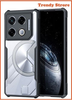 جراب لهاتف Infinix GT20 Pro، غطاء حماية لعدسة الكاميرا، جراب هاتف محمول مقاوم للصدمات ومقاوم للاصفرار مصنوع من مادة TPU، جراب واقٍ رفيع (أسود شفاف)