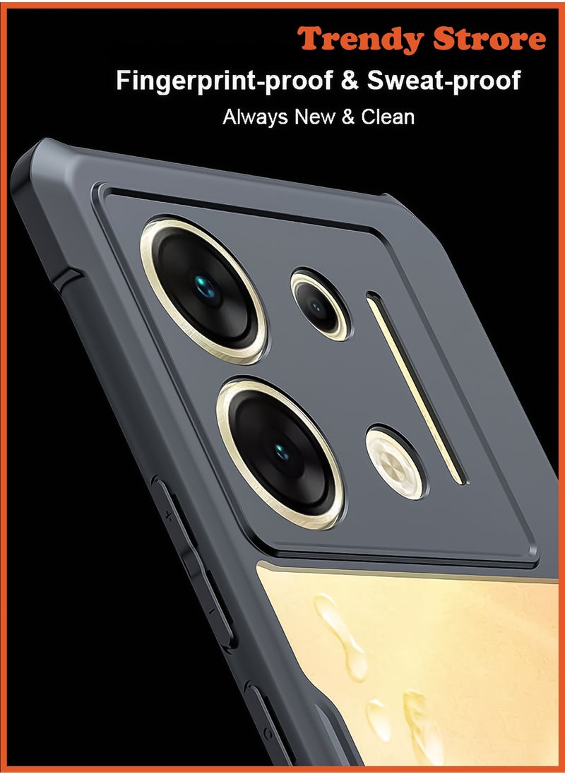 ماركة غير محددة - جراب لهاتف Infinix GT20 Pro، غطاء حماية لعدسة الكاميرا، جراب هاتف محمول مقاوم للصدمات ومقاوم للاصفرار مصنوع من مادة TPU، جراب واقٍ رفيع (أسود شفاف) - Image 1