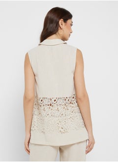 VERO MODA Vmamira Crochet Detail Sleeveless Top  - Image 2