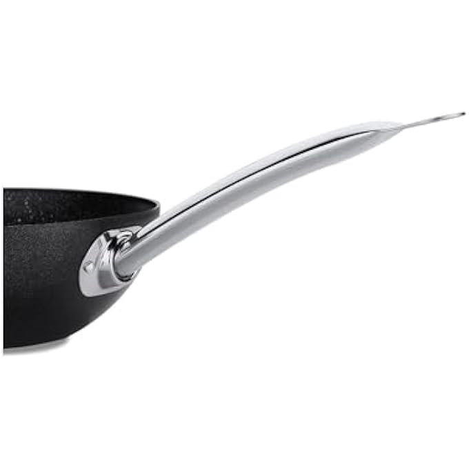 كوركماز مقلاة برولاين نيرو ووك 32 × 89 سم مطلية بالجرانيت غير لاصقة ومتوافقة مع أدوات الطهي الحثية باللون الأسود Ka2838 - Image 5