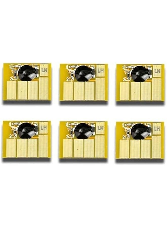 ARC Permanent Chip Ink Cartridge Auto Reset Chip 1SET 6PC for HP Designjet T610 T620 T770 T790 T795 T1100 T1120 T1200 T1300 T2300 - Image 1