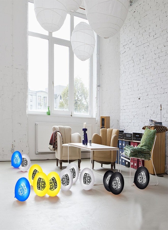 كوبا بلاي بالون لاتكس على شكل سيارة شرطة من كوبا بلاي، ٥٠ قطعة، مناسب لتزيين حفلات أعياد الميلاد ذات طابع سيارة الشرطة. - Image 4