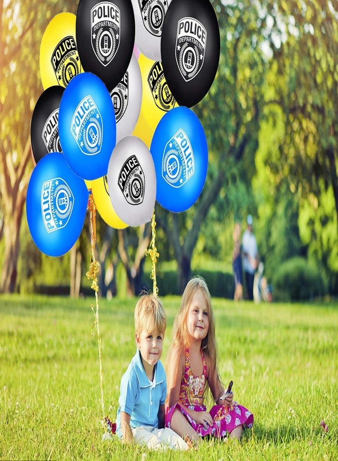 كوبا بلاي بالون لاتكس على شكل سيارة شرطة من كوبا بلاي، ٥٠ قطعة، مناسب لتزيين حفلات أعياد الميلاد ذات طابع سيارة الشرطة. - Image 3