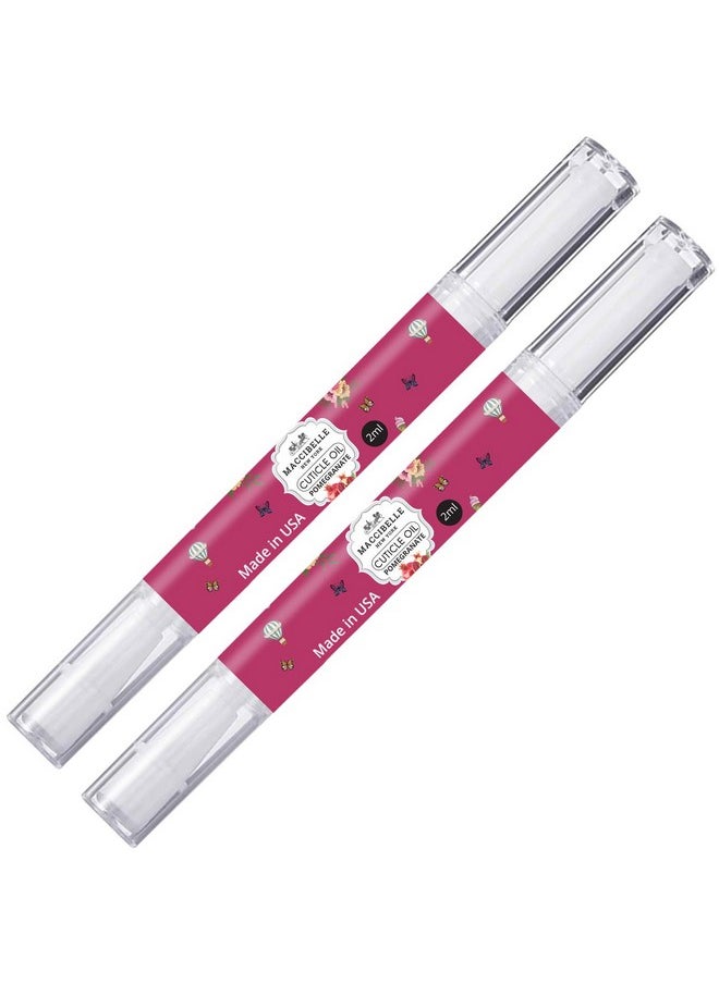 maccibelle - 2 Pcs Pure Cuticle & Nail Oil Pen 2Ml Heals Dry Cracked Cuticles. (Pomegrante) - Image 1