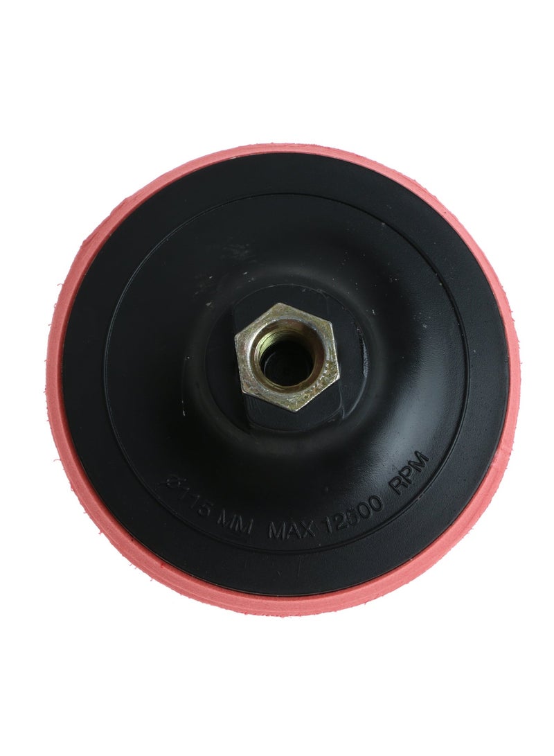 OSCO 4.5-Inch Red Hook & Loop Sanding Backing Pad – Professional Velcro Backing Pad for Sanding and Polishing Discs, Compatible with Angle Grinders - Image 1