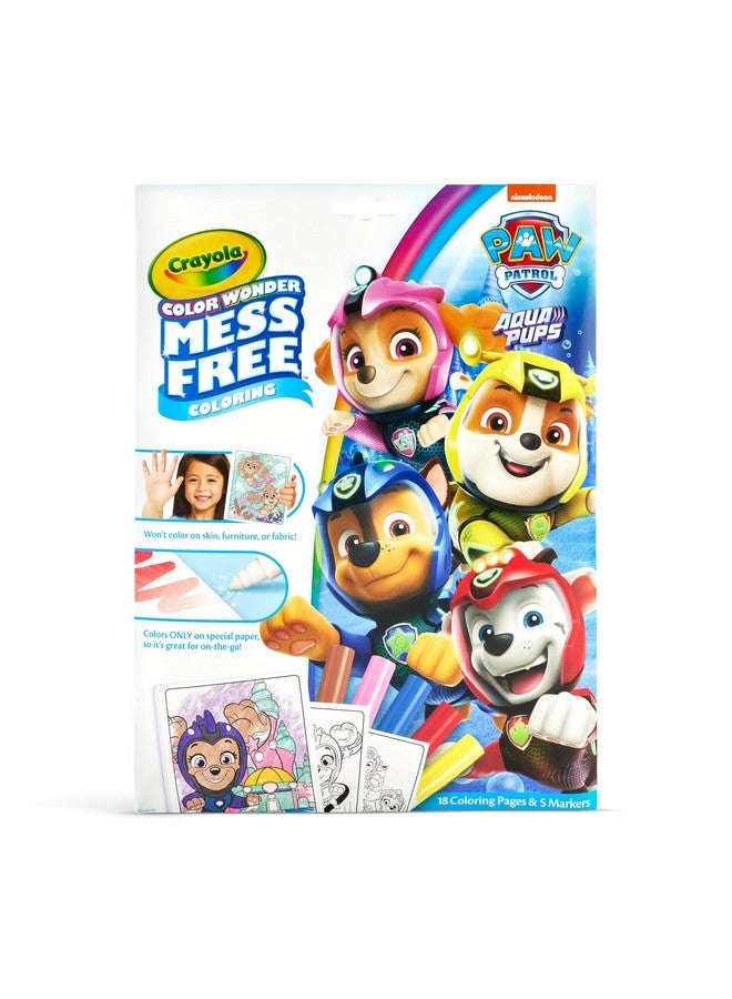 Crayola PAW Patrol Aqua Pups Color Wonder Coloring Set, Mess Free Coloring Pages for Toddlers, Travel Activity, PAW Patrol Toys & Gifts - Image 1