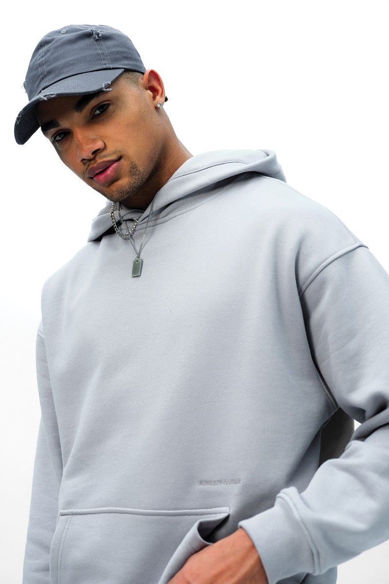 Bonkers Corner Grey Wear A Hug Oversized Hoodie For Men's - Image 4