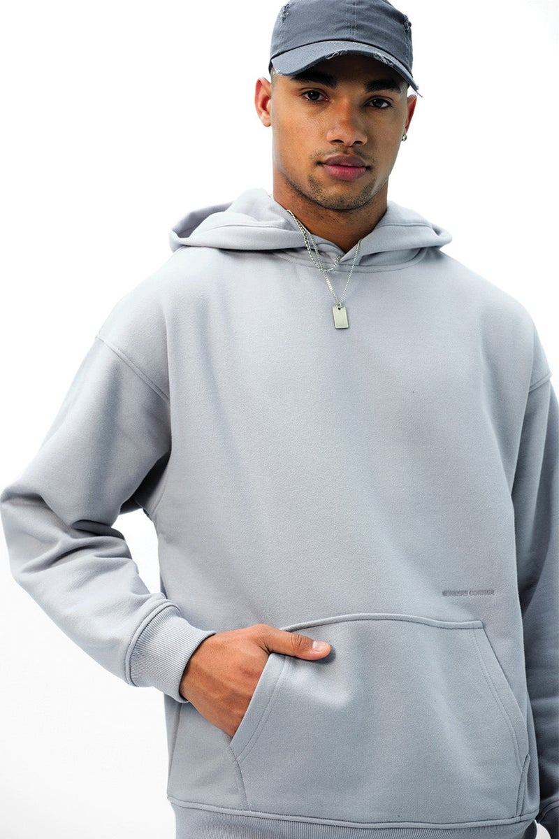 Bonkers Corner Grey Wear A Hug Oversized Hoodie For Men's - Image 1