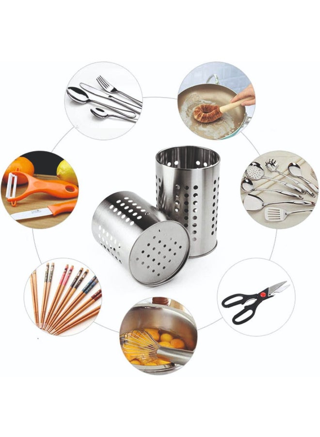 ايست من نون حامل أدوات المطبخ، أدوات الطهي، من الفولاذ المقاوم للصدأ، 12 × 14 سم - Image 5