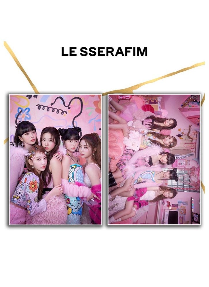 LE SSERAFIM group ANTIFRAGILE has its own glue on the back of the poster