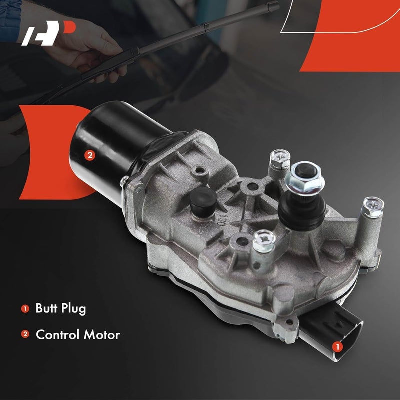 A-Premium Windshield Wiper Motor Compatible with Honda Civic 2012-2015, L4 1.5L, L4 1.8L, L4 2.4L, Coupe, Sedan, 4 Pins, Replacement #76505-TR0-A01 - Image 4