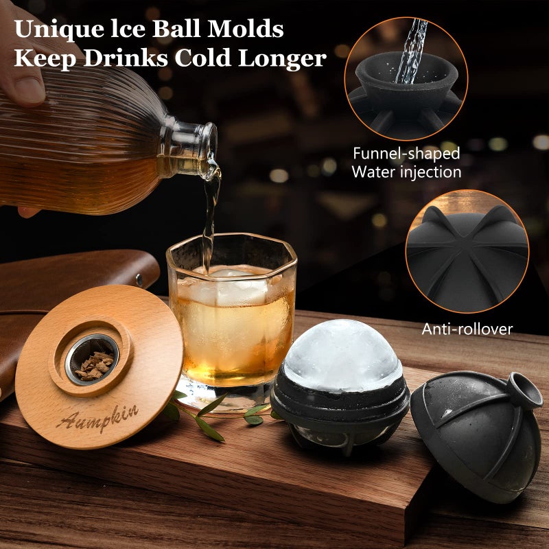 Aumpkin Cocktail Smoker Kit with Torch – 6 Flavors Wood Chips – Bourbon, Whiskey Smoker Infuser Kit, Old Fashioned Drink Smoker Kit, Birthday Bourbon Whiskey Gifts for Men, Dad, Husband (Without Butane) - Image 5