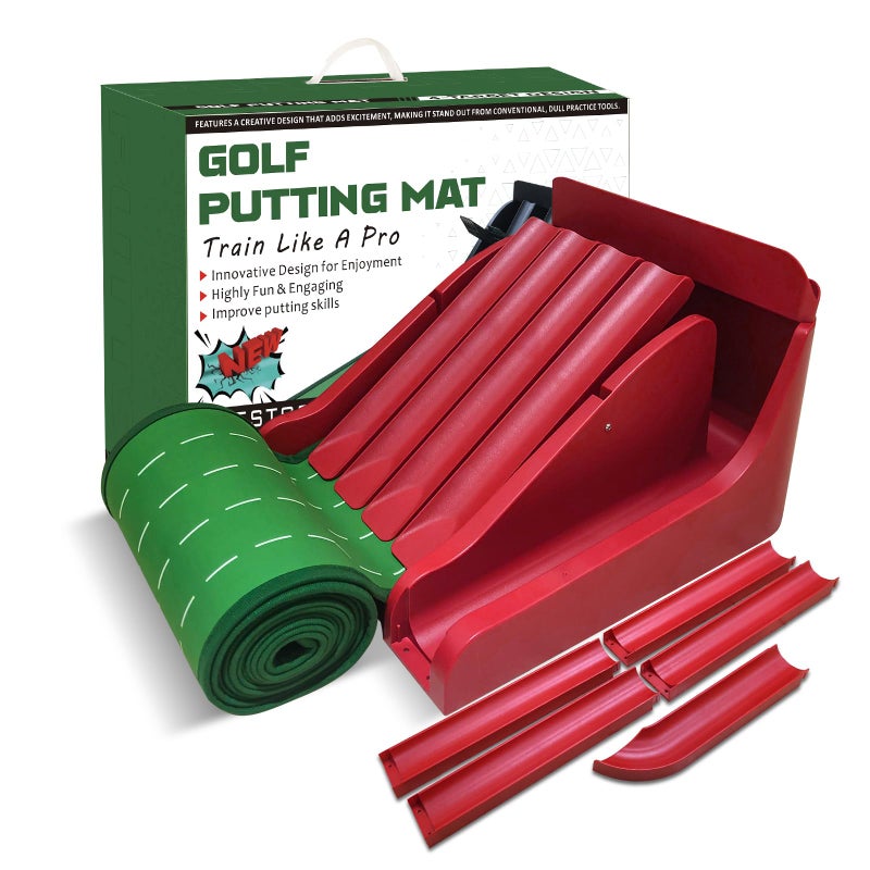 Crestgolf Practice Golf Putting Mat with Ball Return | Game Practice Golf Putting Green | Golf Training Aid for Home, Office, Backyard Indoor & Outdoor Use | Golfing Gifts for Men&Women - Image 1