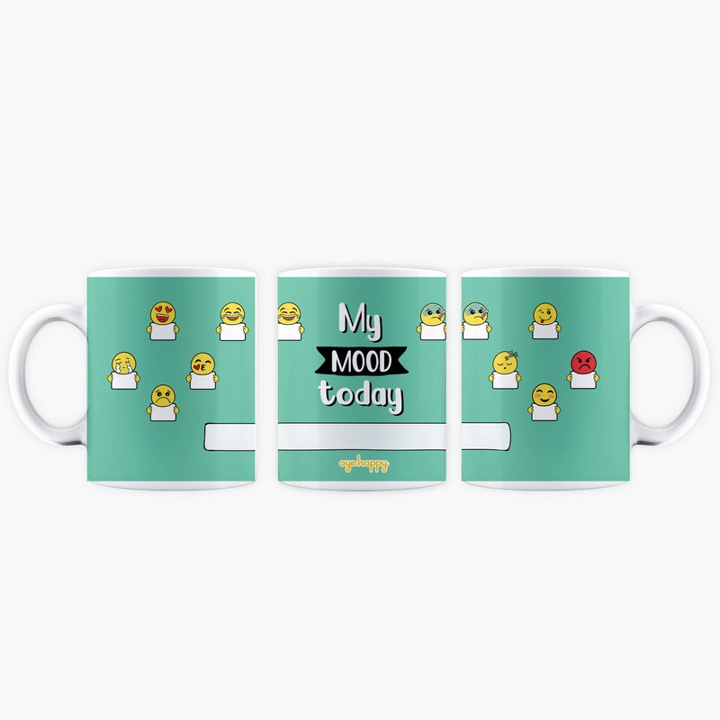 Oye Happy - Mood Detector Premium Quality Mug - Feelings Emoji - Quirky Gift for Girlfriend/Boyfriend/Friends/Wife/Husband on Birthday/Anniversary (Ceramic) (Microwavable) (330 ml) - Image 5