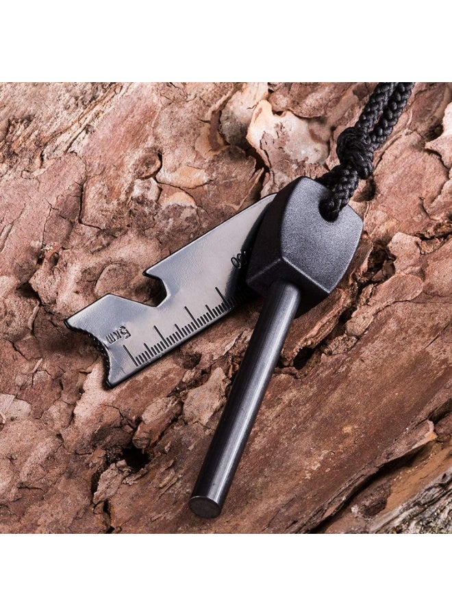 قضيب مغنيسيوم لإشعال النار مع فتاحة زجاجات، أداة إشعال نار من فولاذ الصوان للبقاء على قيد الحياة، والتخييم، والمشي لمسافات طويلة - Image 1