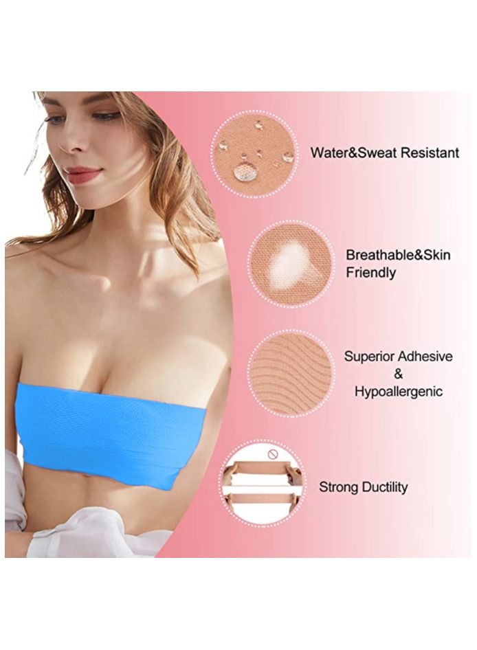 Women's Chest Strap Multi-Purpose Body Tape, Invisible Push Up and Lift Chest Strap for Women A-DD, Breathable and 5M - Image 5