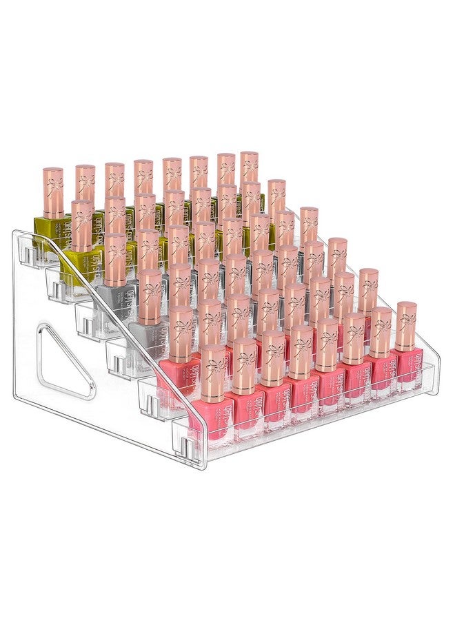 JessLab Nail Polish Organizer, Clear Acrylic Nail Polish Rack Essential Oil Holder Cosmetic Display Case Makeup Organizer Cosmetics Storage For Bathroom Vanity Countertop (6-Layer)  - Image 1