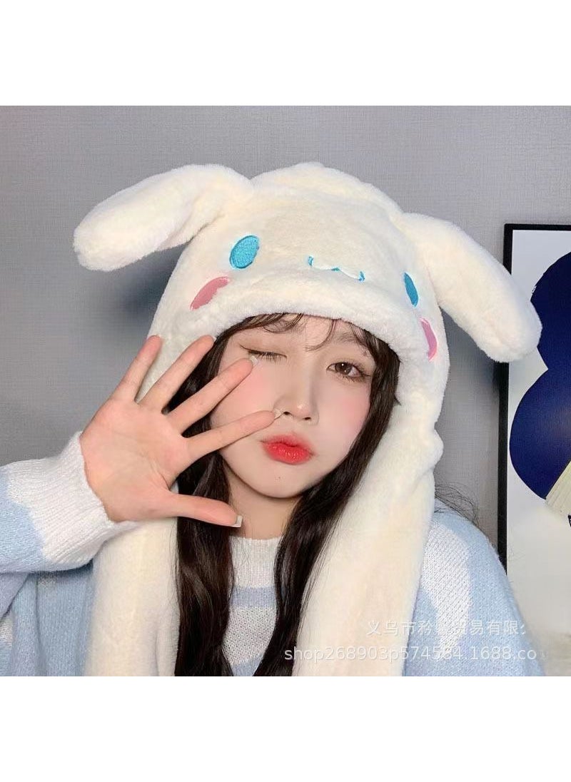 Generic Adorable Cinnamoroll Plush Hat with Movable Ears Blue  - Image 5