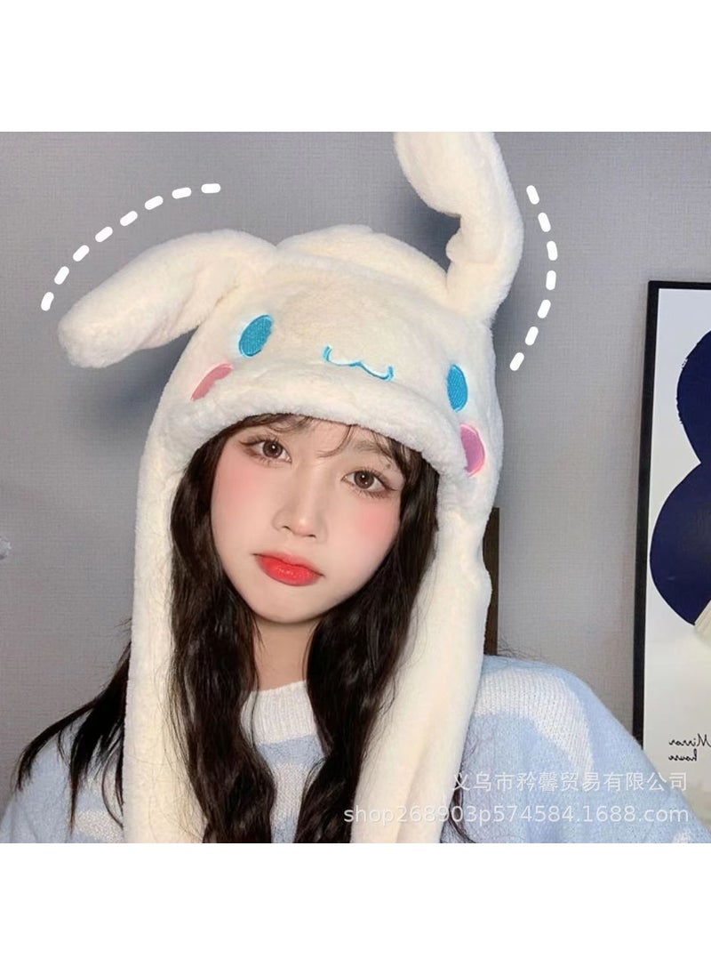 Generic Adorable Cinnamoroll Plush Hat with Movable Ears Blue  - Image 4