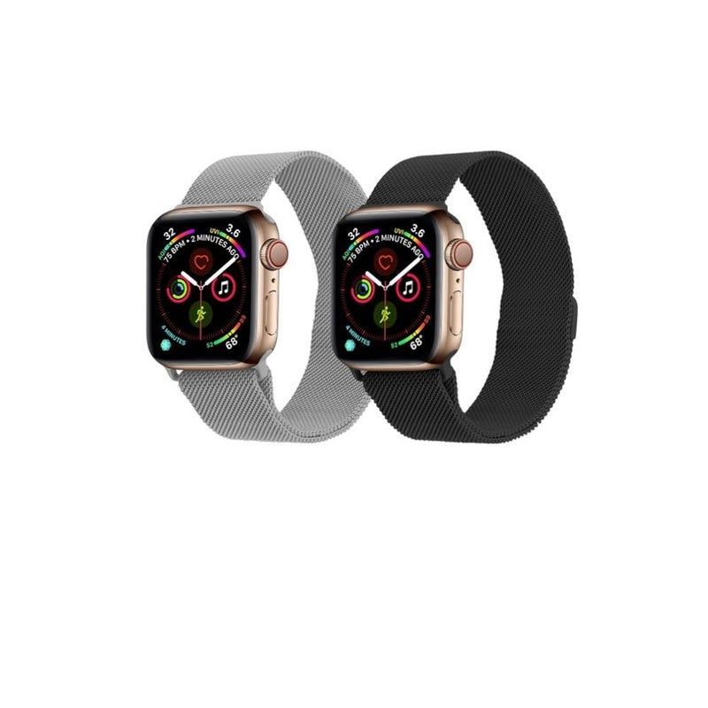 BURAQ 2-Pack Sports Strap Compatible with Apple Watch 49/46/45/44/42mm – Series Ultra 2/Ultra/9/8/7/6/5/4/3/2/1/SE – Model #1519 - Image 2