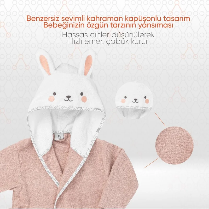 Gezenbebe Hero Hero Hooded Towel Baby Kids Bathrobe Bunny