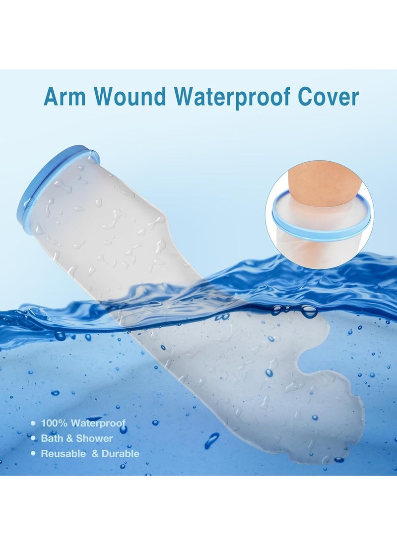 Relex Waterproof Arm Cast Cover for Adults Shower Sleeve Reusable Arm Cast Protector with Watertight Seal Comfortable Arm Cover for Showering After Surgery Daily Use - Image 2