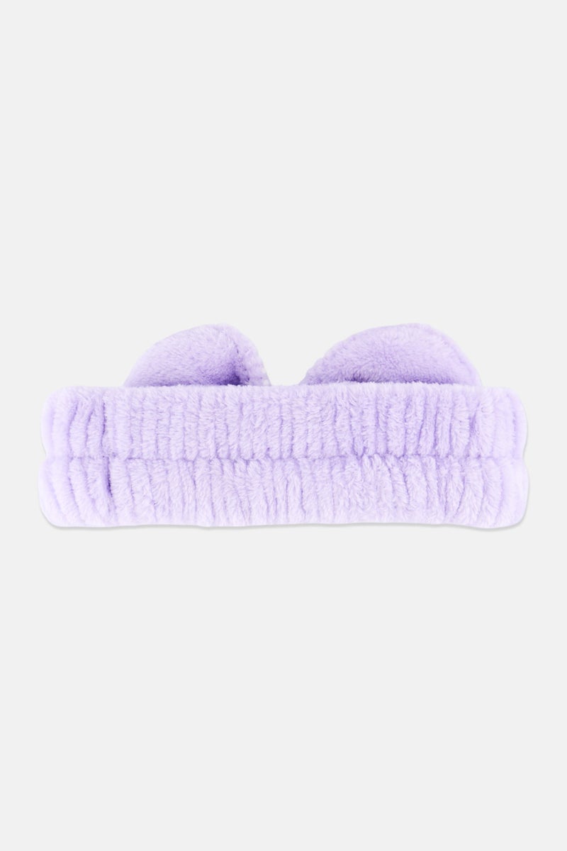 Olivia Rose Plush Spa Headband, Lavender - Image 3
