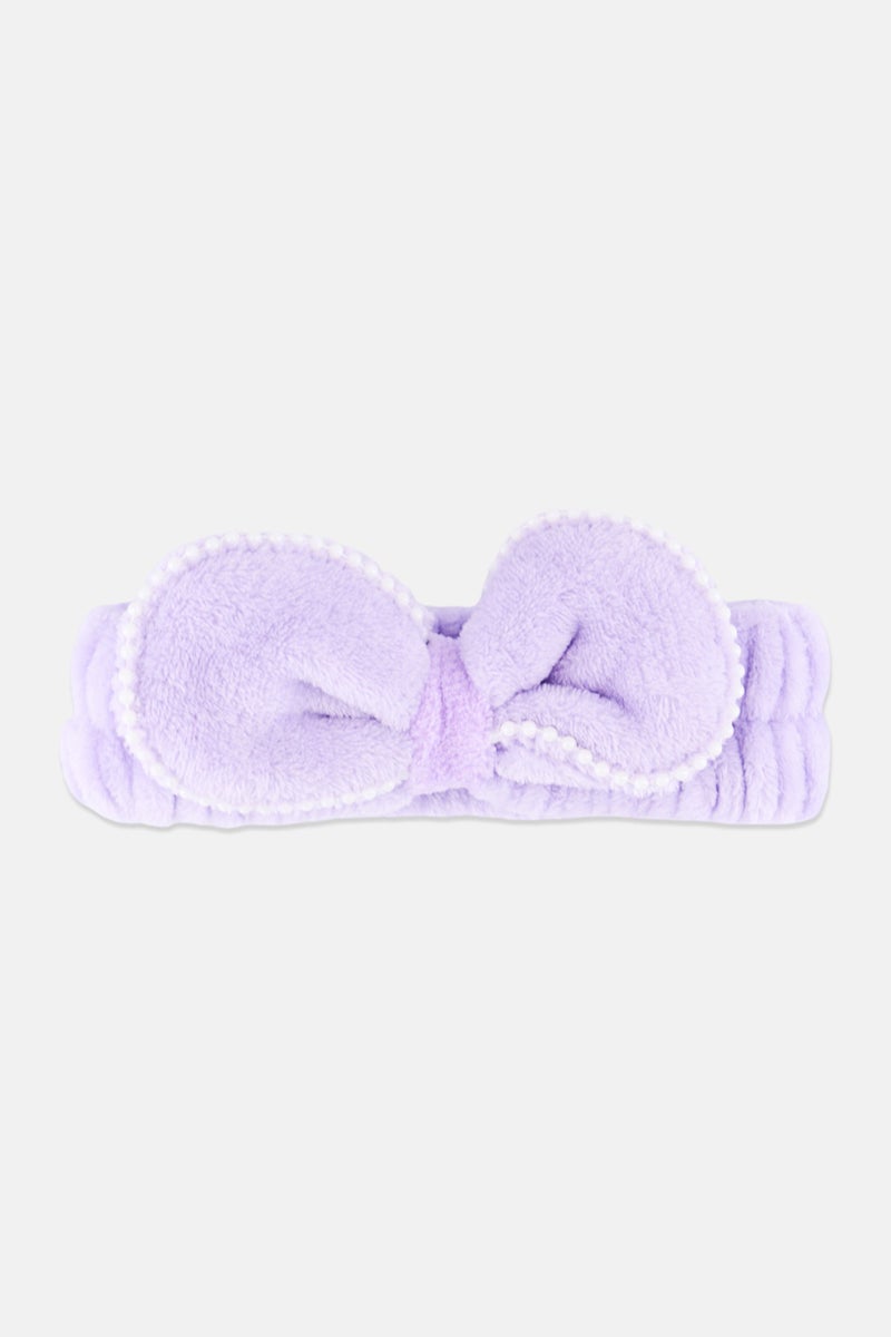 Olivia Rose Plush Spa Headband, Lavender - Image 2