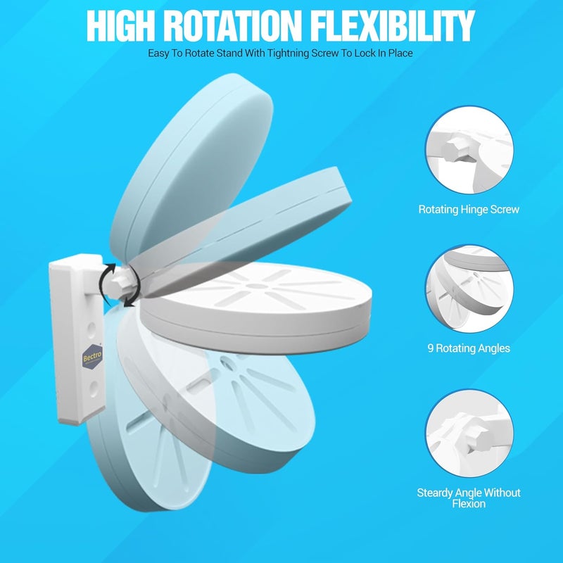 Bectro حامل كاميرا CCTV من PVC للتثبيت على الجدران والأسقف، لاصق قوي للتثبيت المباشر بدون حفر، للاستخدام الداخلي والخارجي (عبوة من 4 مجموعات) - Image 4