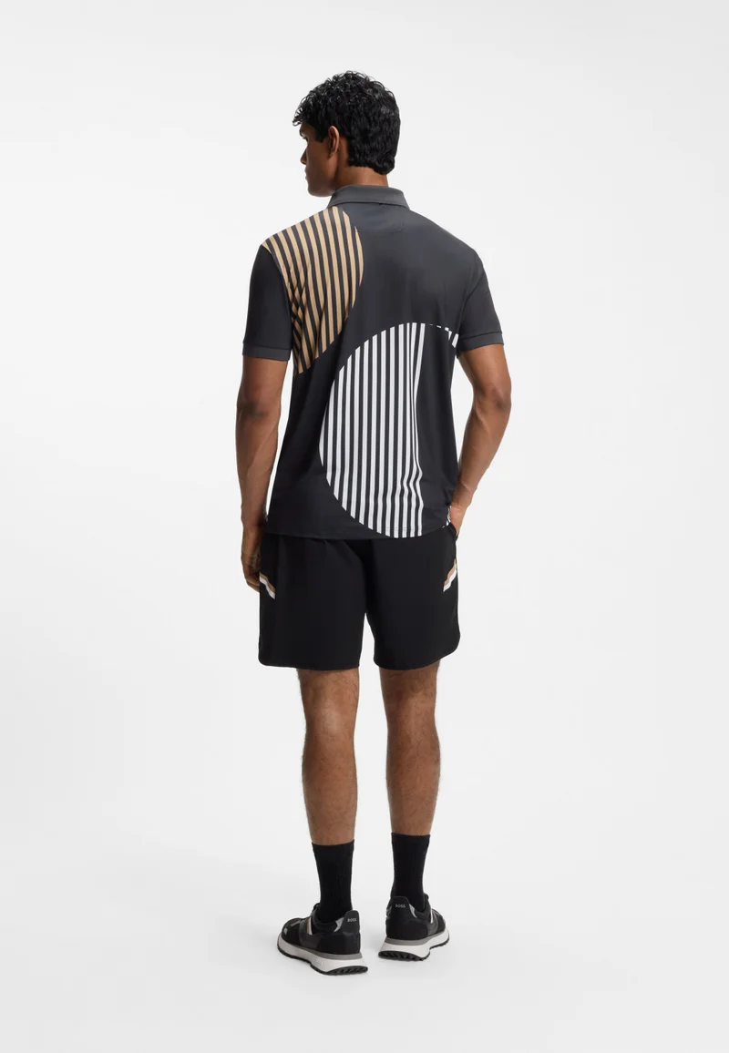 بوس Paddy Active stretch-jersey polo shirt with digital print