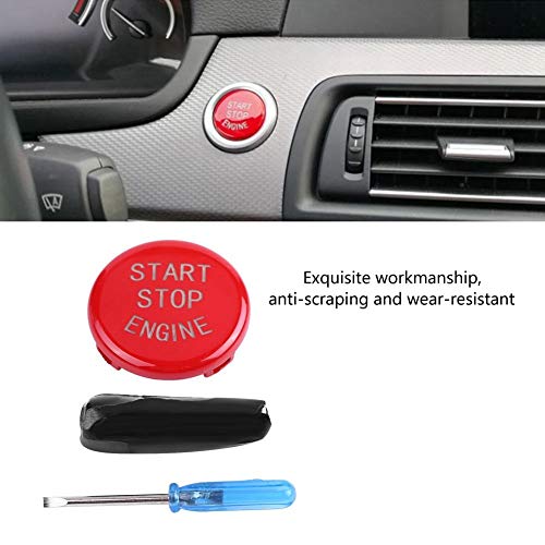 Keenso Car Engine Start Stop Switch Button Cover for E Chassis 3 Series E90 E91 E92 E93 5 Series E60 2004-2009 X1 E84 X3 E83 X5 E70X6 E71X6 E72(Red) - Image 2