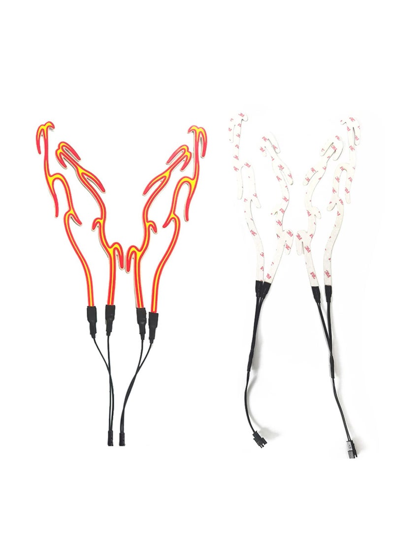 Loquat Motorcycle Helmet Light Kit, Helmet Cycling LED Sticker Light Night Riding Signal Helmet Light for Motorcycle Bike, Helmet Light Strip for Motorcycle Helmet DIY Light Luminous Stripe Sticker - Image 1