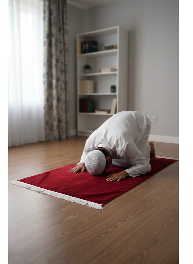 SUNDUS Prayer Mat Golden Elegant and luxurious design with a large and comfortable size covered with a soft and textured fabric made from the finest cotton - Image 4