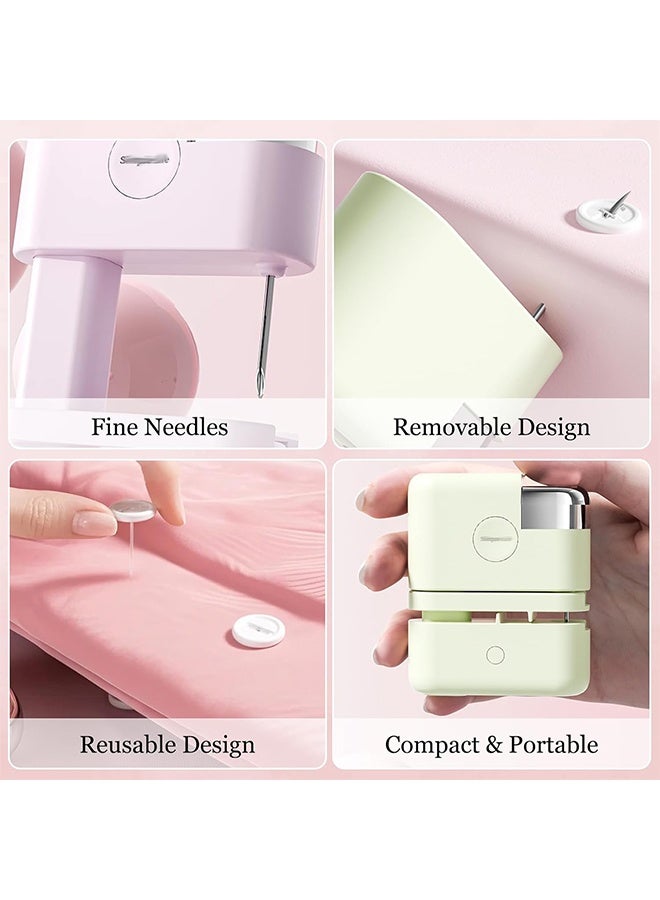 مسدس خياطة سريع للملابس والبطانيات – لتثبيت أغطية اللحاف والبطانيات – سهل الاستخدام، مشبك قابل لإعادة الاستخدام لمنع الانزلاق – لللحاف والملابس (بنفسجي) - Image 4