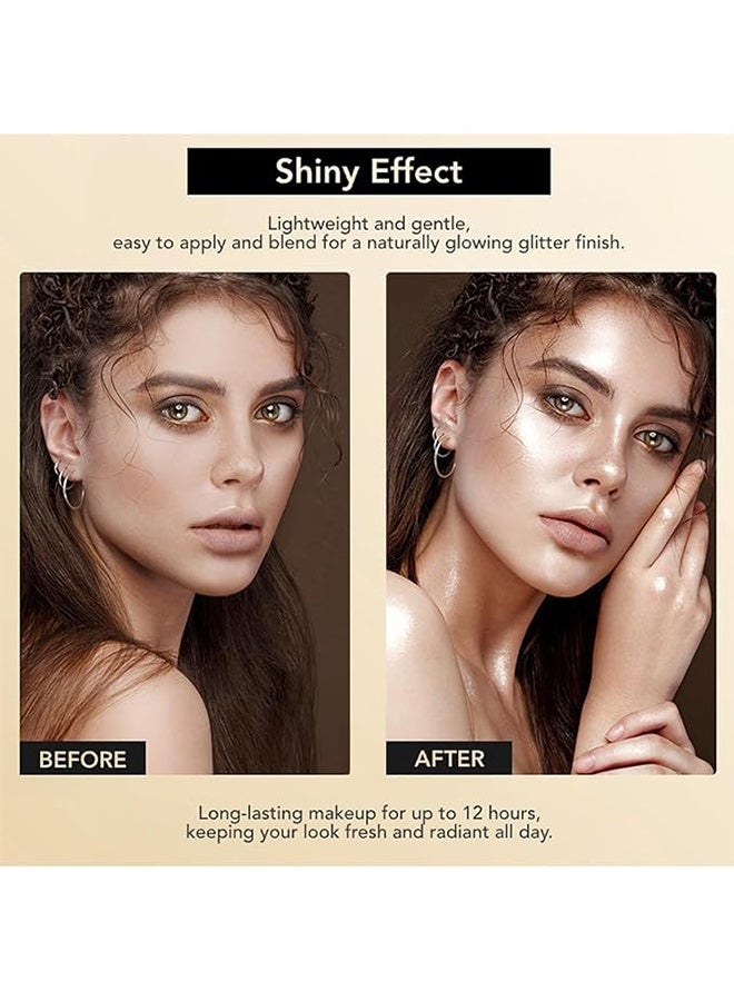 Ushas Body Glow Shimmer Spray 76ml, Hair and Body Makeup, Instant Result, Long-Lasting, Ultra Fine Mist Even Coverage Quick Glow Body Glitter, for All Skin Types - #01 - Image 5