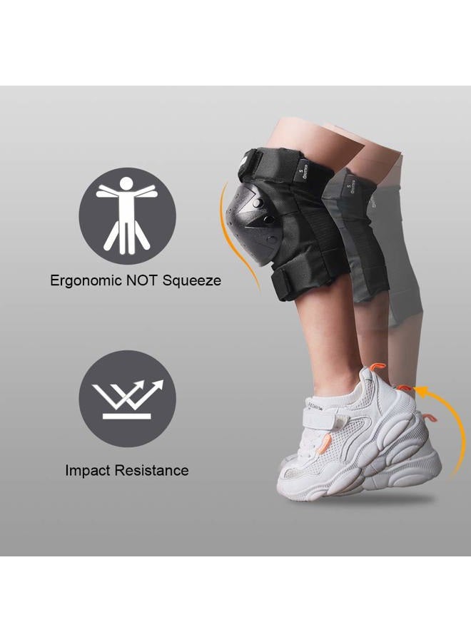 GROTTICO Adult-Youth-Kids Knee-Elbow-Pads Wrist-Guards - Skateboard Roller Inline Ice Skate BMX Bike Scooter Protective Gear Set - Image 3