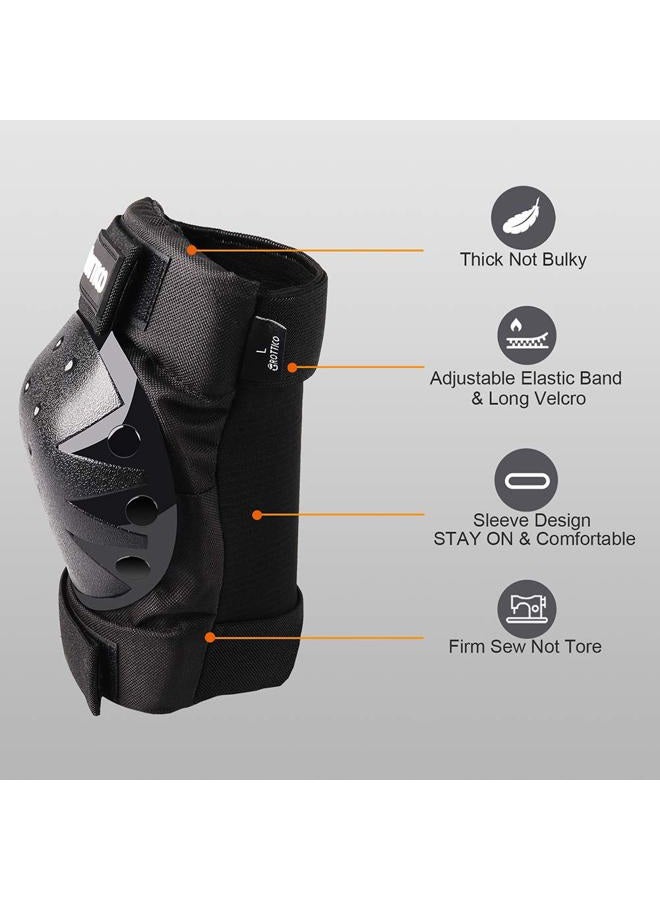 GROTTICO Adult-Youth-Kids Knee-Elbow-Pads Wrist-Guards - Skateboard Roller Inline Ice Skate BMX Bike Scooter Protective Gear Set - Image 5